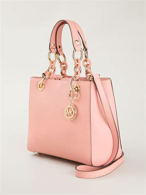 small light pink michael kors purse|Michael Kors pink satchel purse.